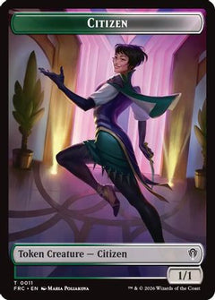 Citizen // Phyrexian Mite Double-Sided Token (11) [Commander: Reality Fracture] foil-1