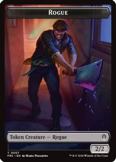 Rogue // Zombie Army Double-Sided Token (7) [Commander: Reality Fracture] foil-1