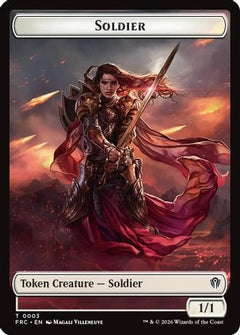 Soldier // Shark Double-Sided Token (3) [Commander: Reality Fracture] foil-1