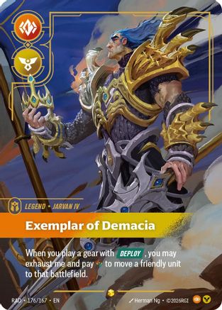 Jarvan IV, Exemplar of Demacia (Overnumbered) (176/167) [Radiance] Foil-1
