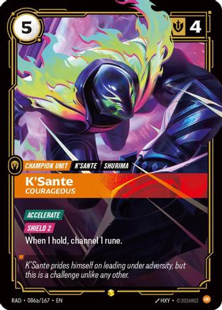 K'Sante, Courageous (Alternate Art) (086a/167) [Radiance] Foil