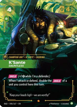 K'Sante, Dauntless (045/167) [Radiance] Foil-1
