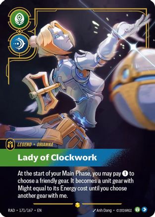 Orianna, Lady of Clockwork (Overnumbered) (171/167) [Radiance] Foil