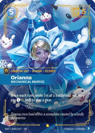 Orianna, Mechanical Marvel (Alternate Art) (068a/167) [Radiance] Foil-1