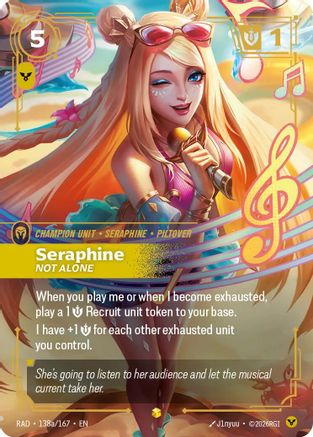 Seraphine, Not Alone (Alternate Art) (138a/167) [Radiance] Foil