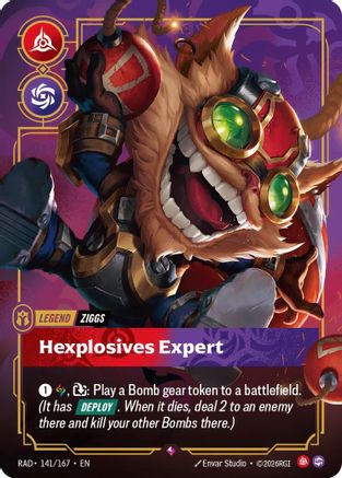 Ziggs, Hexplosives Expert (141/167) [Radiance] Foil