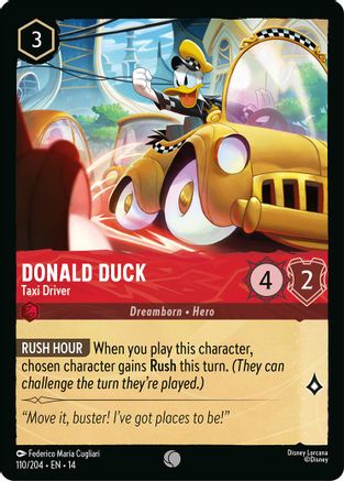 Donald Duck - Taxi Driver (110/204) [Hyperia City] Cold Foil