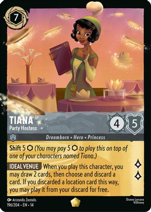 Tiana - Party Hostess (196/204) [Hyperia City] Cold Foil