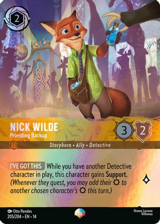 Nick Wilde - Providing Backup (Epic) (205/204) [Hyperia City] Holofoil-1