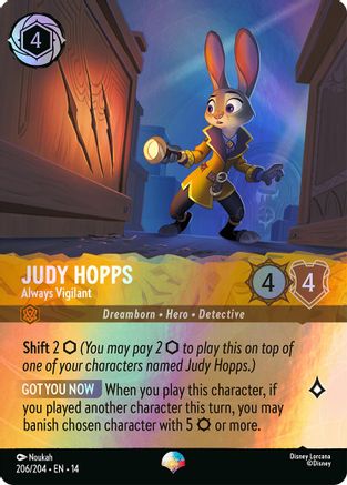 Judy Hopps - Always Vigilant (Epic) (206/204) [Hyperia City] Holofoil-1