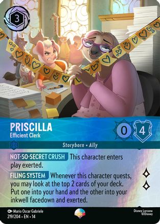 Priscilla - Efficient Clerk (Epic) (219/204) [Hyperia City] Holofoil-1