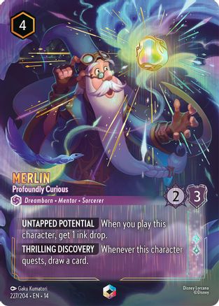 Merlin - Profoundly Curious (Enchanted) (227/204) [Hyperia City] Holofoil
