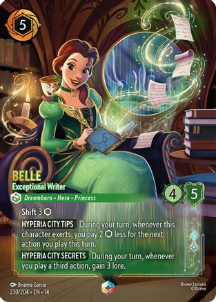 Belle - Exceptional Writer (Enchanted) (230/204) [Hyperia City] Holofoil