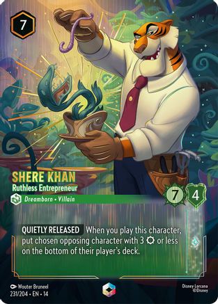 Shere Khan - Ruthless Entrepreneur (Enchanted) (231/204) [Hyperia City] Holofoil-1