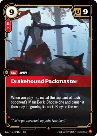 Drakehound Packmaster (018/167) [Radiance] Foil-1