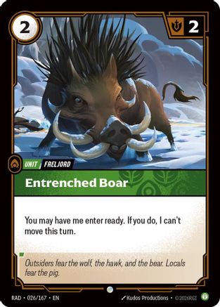 Entrenched Boar (026/167) [Radiance]-1
