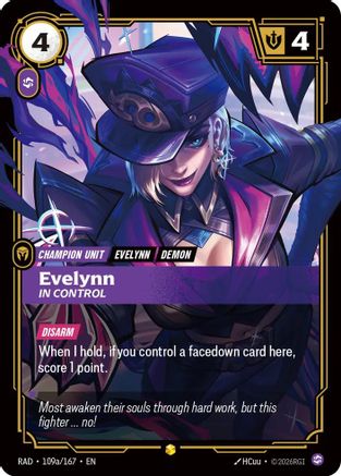 Evelynn, In Control (Alternate Art) (109a/167) [Radiance] Foil