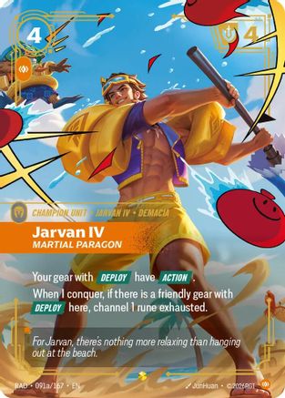 Jarvan IV, Martial Paragon (Alternate Art) (091a/167) [Radiance] Foil