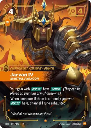 Jarvan IV, Martial Paragon (091/167) [Radiance] Foil