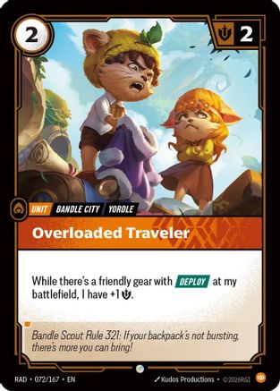 Overloaded Traveler (072/167) [Radiance]-1