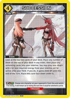SUCCESSION (UP01BT/NIK-2-018) [UP01BT: GODDESS OF VICTORY: NIKKE Precious Booster] Foil - Deck Out Gaming