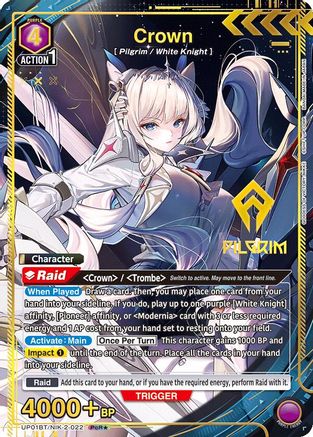 Crown (022) (PcR*) (UP01BT/NIK-2-022) [UP01BT: GODDESS OF VICTORY: NIKKE Precious Booster] Foil - Deck Out Gaming