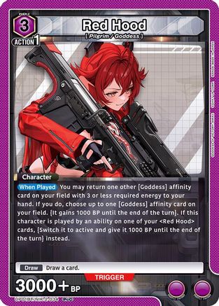 Red Hood (034) (UP01BT/NIK-2-034) [UP01BT: GODDESS OF VICTORY: NIKKE Precious Booster] Foil - Deck Out Gaming