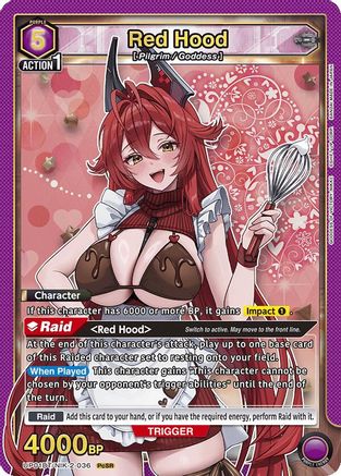 Red Hood (036) (UP01BT/NIK-2-036) [UP01BT: GODDESS OF VICTORY: NIKKE Precious Booster] Foil - Deck Out Gaming