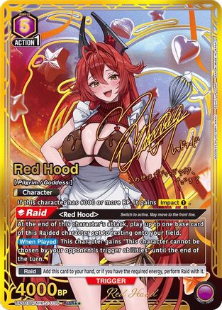 Red Hood (036) (PcSR**) (UP01BT/NIK-2-036) [UP01BT: GODDESS OF VICTORY: NIKKE Precious Booster] Foil - Deck Out Gaming
