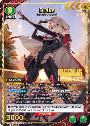 Drake (PcR*) (UP01BT/NIK-2-048) [UP01BT: GODDESS OF VICTORY: NIKKE Precious Booster] Foil - Deck Out Gaming