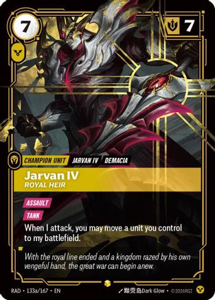 Jarvan IV, Royal Heir (Alternate Art) (133a/167) [Radiance] Foil-1