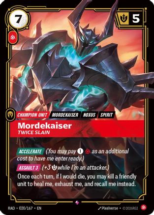 Mordekaiser, Twice Slain (020/167) [Radiance] Foil