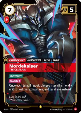 Mordekaiser, Twice Slain (Alternate Art) (020a/167) [Radiance] Foil-1