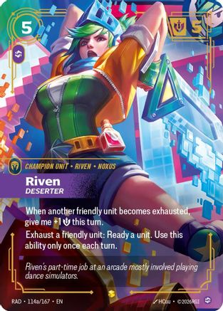 Riven, Deserter (Alternate Art) (114a/167) [Radiance] Foil