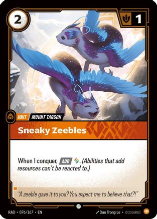 Sneaky Zeebles (076/167) [Radiance]-1