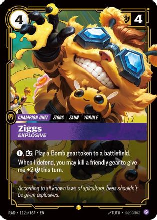 Ziggs, Explosive (Alternate Art) (112a/167) [Radiance] Foil-1