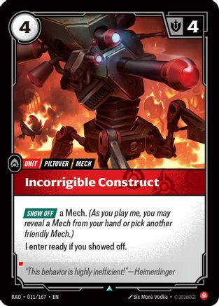 Incorrigible Construct (011/167) [Radiance]-1