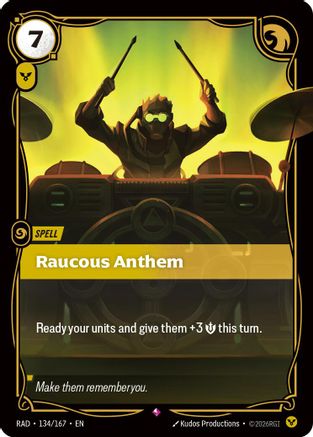 Raucous Anthem (134/167) [Radiance] Foil-1