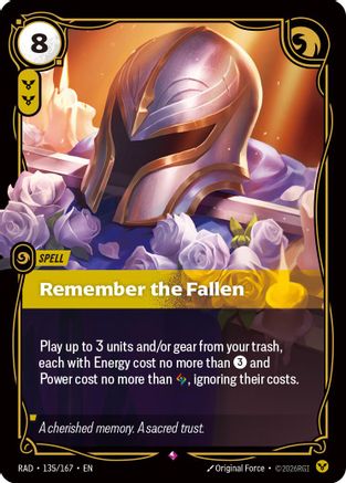 Remember the Fallen (135/167) [Radiance] Foil-1