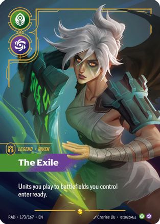 Riven, The Exile (Overnumbered) (173/167) [Radiance] Foil