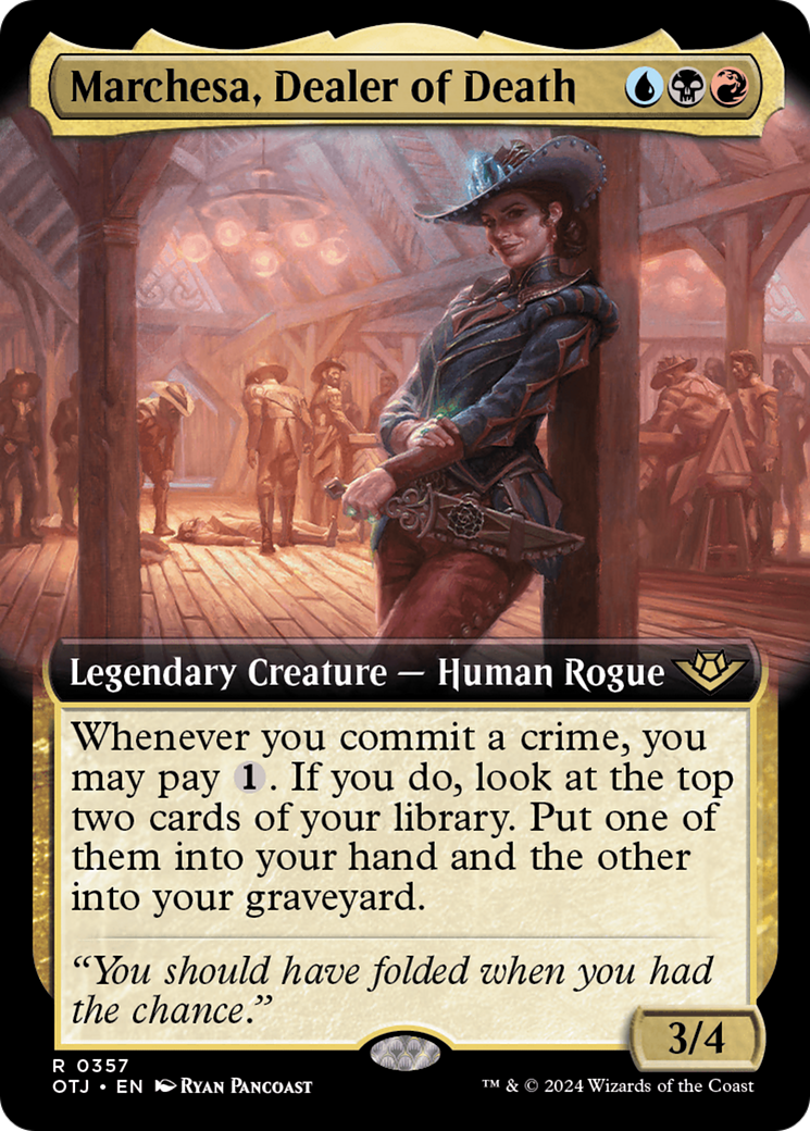 Marchesa, Dealer of Death (Extended Art) (357) [Outlaws of Thunder Junction] - Deck Out Gaming