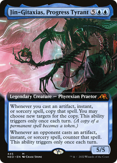 Jin-Gitaxias, Progress Tyrant (Extended Art) (445) [Kamigawa: Neon Dynasty] foil - Deck Out Gaming