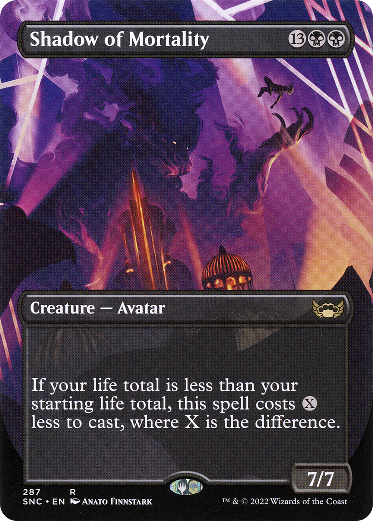 Shadow of Mortality (Borderless) (287) [Streets of New Capenna] foil - Deck Out Gaming
