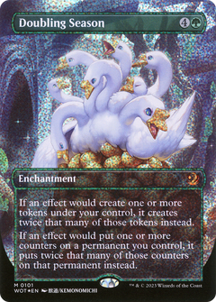 Doubling Season (Anime Borderless) (Confetti Foil) (101) [Wilds of Eldraine: Enchanting Tales] foil - Deck Out Gaming