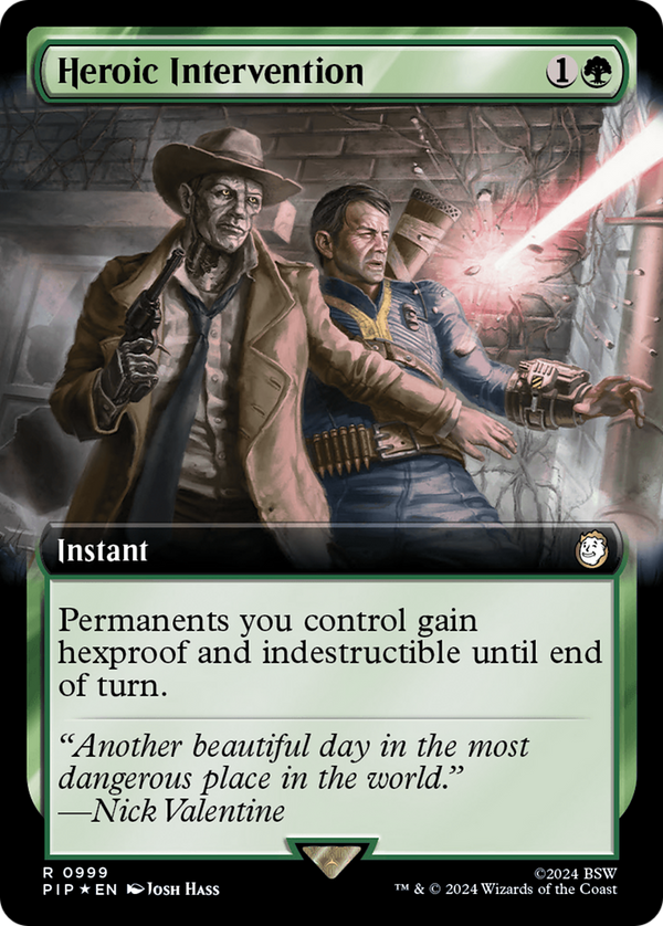 Heroic Intervention (Extended Art) (Surge Foil) (999) [Fallout] foil - Deck Out Gaming