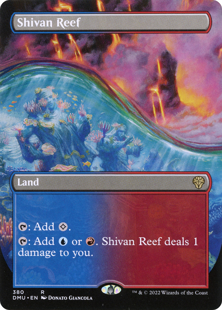 Shivan Reef (Borderless) (380) [Dominaria United] foil - Deck Out Gaming