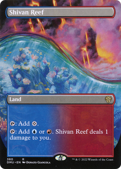 Shivan Reef (Borderless) (380) [Dominaria United] foil - Deck Out Gaming