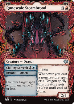 Runescale Stormbrood (Showcase) (316) [Tarkir: Dragonstorm] foil - Deck Out Gaming