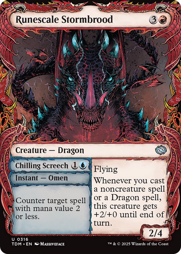 Runescale Stormbrood (Showcase) (316) [Tarkir: Dragonstorm] - Deck Out Gaming