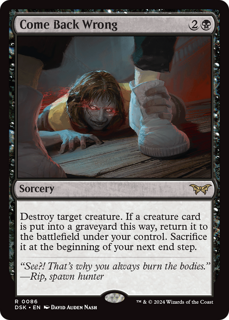 Come Back Wrong (0086) (86) [Duskmourn: House of Horror] foil - Deck Out Gaming